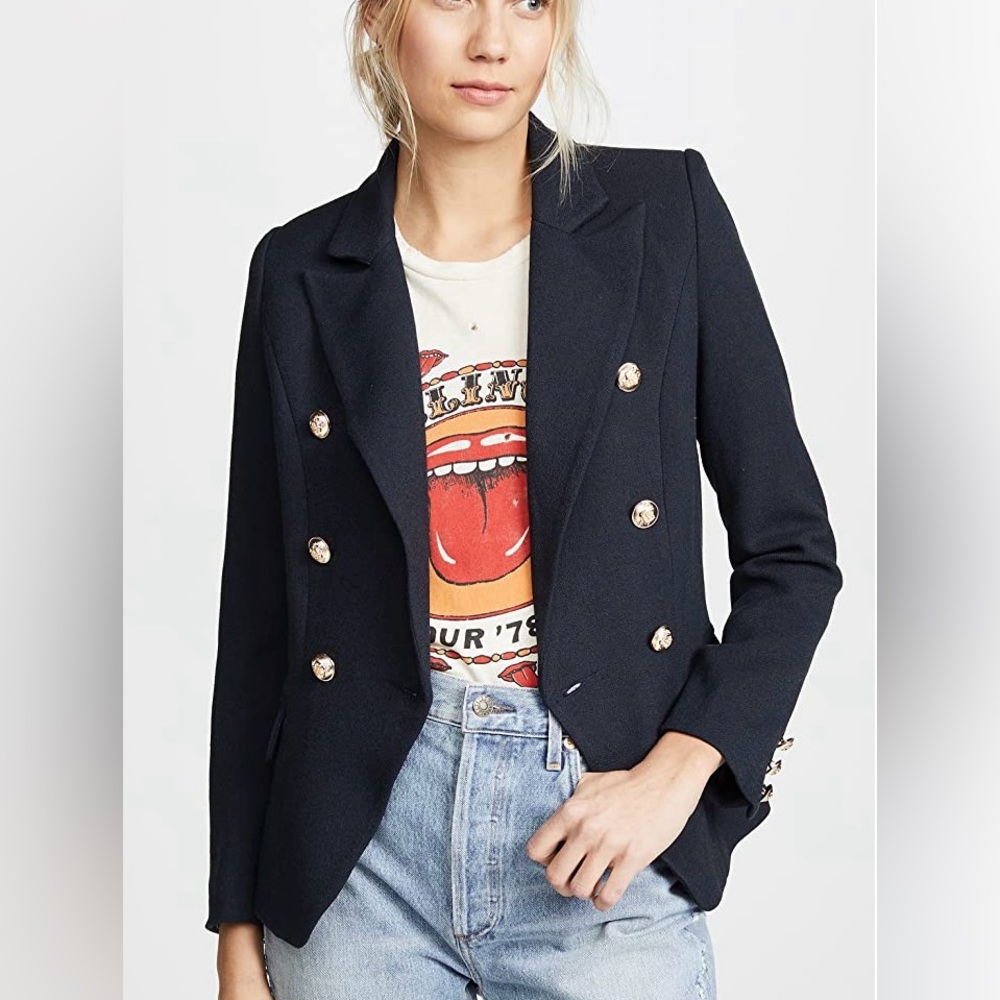 Lioness Palermo Black Blazer with Gold Accents
